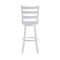 Merrick Lane Therus Commercial Grade Classic Wooden Ladderback Swivel Stool with Solid Wood Seat and Footrest